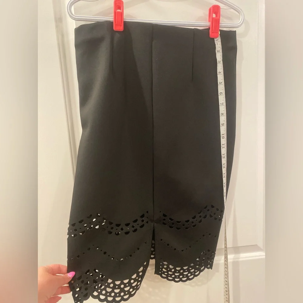 laser cut le chateau skirt black sz 10 - Picture 7 of 8